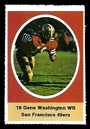 1972 Sunoco Stamps      584     Gene Washington 49er
